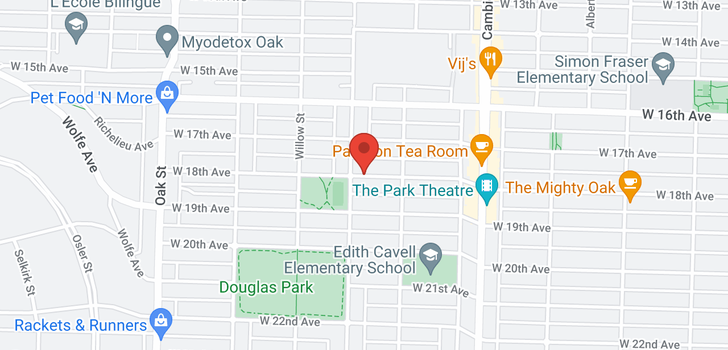 map of 683 W 18TH AVENUE
